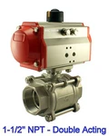 1.5" Inch Pneumatic Air Actuated Stainless Ball Valve Double Acting Return. Fixed Price $394.99.