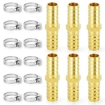 Chillwaves Brass Hose Barb Fittings, Splicer Mender Union 1/4" X Ba.... Fixed Price $12.31.