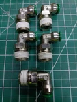 (5) Parker W169plp-6-8 Push-to-connect Elbow Swivel 3/8" Od Tube To Male 1/2 Npt. Fixed Price $35.00.