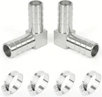 304 Stainless Steel Hose Barb Fitting 90 Degree Elbow Right Angle L Shaped Co.... Fixed Price $22.96.