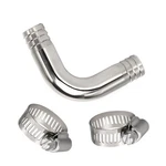 Yoebor Stainless Steel 304 Sanitary Hose Barb 90 Degree 1.5" X 1.5", Sliver. Fixed Price $26.05.