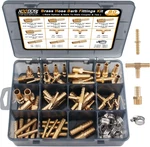 80pcs Brass Hose Barb Fittings Kit 1/8" 3/16" 1/4" 5/16" 3/8" 1/2" To Male. Fixed Price $102.92.