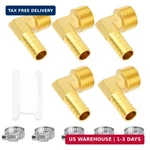 Gasher 5pcs Brass Hose Barb Reducer 90 Degree Elbow 1/2" Npt To 3/8" I. Fixed Price $26.80.