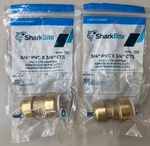 (lot Of 2) Sharkbite Push-to-connect 3/4" Cts X Pvc (uip4016). Fixed Price $22.99.