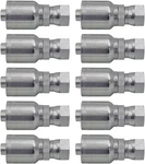 10 Pack Hydraulic Hose Ends 3/8 In37 Degree Female Crimp Fitting 43series Silver. Fixed Price $90.77.