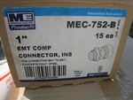 Madison Electric 1" Emt Mec-762-b Compression Couplings Free Shipping. Fixed Price $26.99.