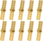 Uenede 10pcs Brass 3/16" Od Barb Splicer Mender Hose Fitting Straight 2-way. Fixed Price $11.69.