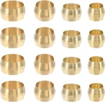 Patikil 160pcs Brass Compression Sleeves Ferrules, Tube Od 1/4" 5/16" 3/8" 1/2". Fixed Price $41.06.
