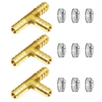 Joywayus 3/8" Hose Barb Fitting,tee 3 Way Brass Fitting Tee-3/8-3pcs,. Fixed Price $14.29.