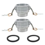 2-pack Type B Cam And Groove Fitting 3" - Aluminum Plug X Npt Male Connector. Fixed Price $34.04.