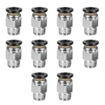 Cnaodun 10 Pcs Push-to-connect Fittings 1/4"od X 1/8"npt, Black And Silver. Fixed Price $16.17.