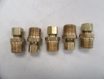 Parker Brass Compression Fitting 1/2" Mnpt X 3/4" Set Of (5) 68c-6-8. Fixed Price $19.95.