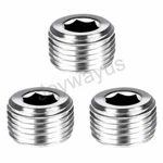 Joyway 3pcs Stainless Steel Internal Hex Thread Socket Pipe Plug 3/8" Npt Male. Fixed Price $18.99.