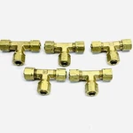 (lot Of 5) Parker X164ca-4 Union Tee Brass Comp 1/4". Fixed Price $49.99.