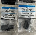 Lot Of 2 Apollo 1/2" X 3/4" Pex Poly Alloy Pex-a Reducing Coupling - Epxpac3412. Fixed Price $6.99.