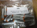 Qty 20 Smc Kq2r01-07a One Touch Plug In Reducer 1/8"od X 1/4" Od Push To Connect. Fixed Price $25.00.