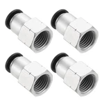 Patikil Push To Connect Fittings, 4 Pcs 8mm Od X 1/4"npt, Silver Tone. Fixed Price $17.52.