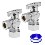 Breezliy Heavy Duty Angle Stop Valve 1/2" Nom (5/8" Od) Comp X 3/8" Od Comp, .... Fixed Price $24.18.