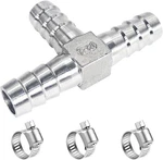 Anptght 3/8" Tee Hose Barb Fitting Stainless Steel Equal 3 Way T Shaped Spl. Fixed Price $15.66.