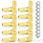 10pcs Brass Hose Barb Reducer 90 Degree Elbow 1/8" Npt To 3/8" Id W.... Fixed Price $25.95.