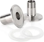2pcs 1.5" Tri Clamp To 3/4" Npt Male Stainless Steel Sanitary Fitting Home Brew. Fixed Price $19.90.