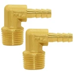 Joywayus Brass Hose Fitting,90 Degree 1/4" Barb X 3/8" Npt-2pcs,. Fixed Price $18.41.