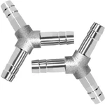 Beduan Stainless Steel 1/4" Hose Barb 3 Way Y 1/4 X , Silver. Fixed Price $20.41.