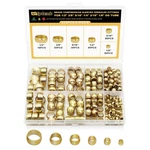228pcs Brass Compression Sleeves Ferrules For Tube Od 1/2" 3/8" 5/16" 1/4" 3/16". Fixed Price $21.56.