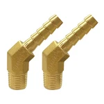 Uenede Brass 1/8" Npt Male To 1/4" Barb 45 X Barb,. Fixed Price $16.31.