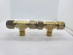 Tylok B-6-dttm-4 Brass Male Tee 3/8" Od Tube 1/4" Mnpt, Lot Of 2, Nnb. Fixed Price $14.96.