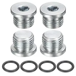 Uxcell 4pcs Sae 9/16-18 Unf Inner Hex Head Pipe Unf, Silver. Fixed Price $13.91.