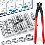 Seept 75pcs 8-sizes 304 Stainless Steel Single Ear 6-23.5mm 75pcs, Silver. Fixed Price $31.99.