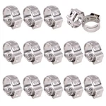 Swpeet 35pcs 12.8-15.3mm 304 Stainless Steel Single Ear 12.8-15.3mm, Metallic. Fixed Price $16.13.