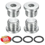 Uxcell 4 Pcs Sae 1/2-20 Unf Hex Pipe Plug, Carbon Steel With O-ring. Fixed Price $26.99.