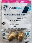 2-pack Shark Bite 1/2" Brass End Stops For Pex / Copper Cpvc Pe-rt. Fixed Price $12.55.