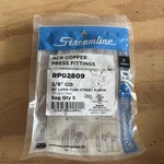 Mueller Streamline Rp02809 3/8" Acr 90 Street Long Turn Elbow. Open Bag Of 5. Fixed Price $34.99.