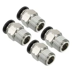 Patikil 8mm X 1/4"npt Male Thread Push To Connect 1/4"npt, Silver. Fixed Price $13.35.