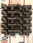 3/4inch Black Malleable Iron Pipe Fittings Plumbing Threaded (10)elbows (10)tees. Fixed Price $45.00.