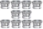 (10 Pack) Aluminum 3" Type A Camlock Female Npt Thread X Male Adapter Fitting. Fixed Price $149.95.