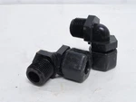 246199 Old-stock; Parker P8me8 Lot-2; Polypropylene Male Elbow 90deg; Size 1/2". Fixed Price $14.79.