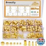Breezliy 280pcs Compression Fittings Assortment Kit - 6 Sizes Brass. Fixed Price $29.24.
