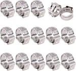Swpeet 35pcs 12.8-15.3mm 304 Stainless Steel Single Ear Hose Clamps, Crimp. Fixed Price $16.99.