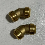Two (2) 1 Inch Sharkbite/shark Bite 45-degree Elbow/ Elbows Push To Connect. Fixed Price $34.10.