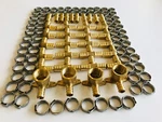 Efield 114pcs 1/2" Pex Crimp Fittings, 4 Drop-ear Elbow, Tee, Coupling, Elbow/10. Fixed Price $53.99.