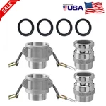 2 Pack Aluminum Camlock Fittings Type B & F Cam And Groove Hose A+. Fixed Price $28.99.